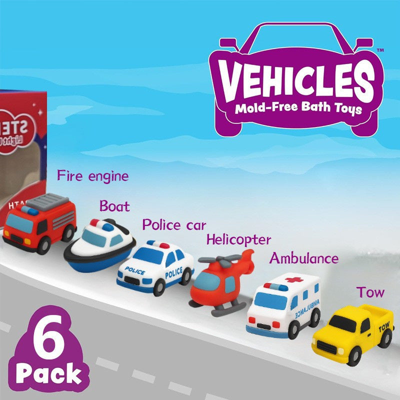 Light Up Bath Toys for Toddlers 1-3 (6 Pack)