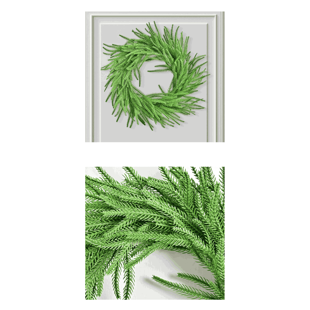 Premium Norfolk Pine Garland & Wreath | Joyful Greenery & Holiday Outdoor Decor