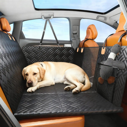 Hard Bottom Dog Car Seat Cover & Back Seat Extender