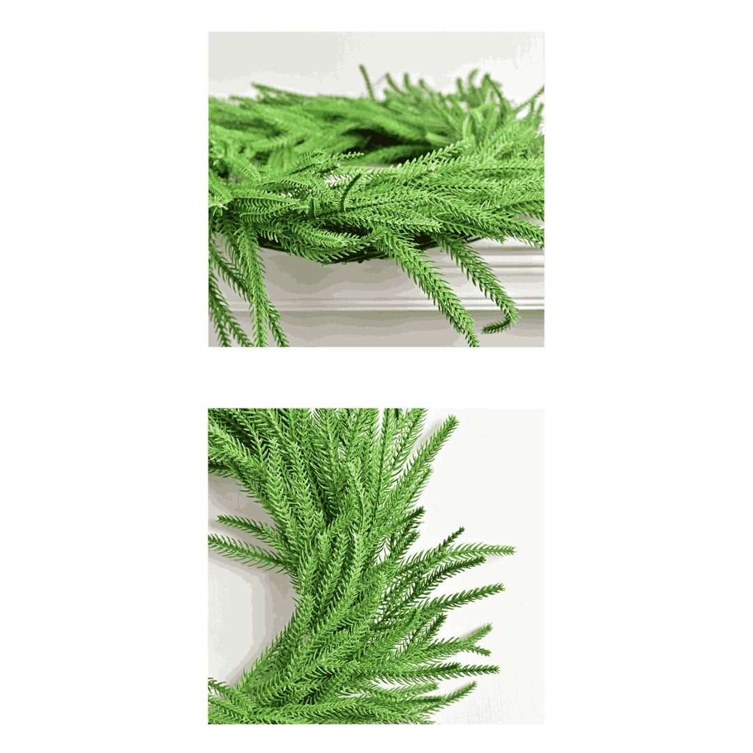 Premium Norfolk Pine Garland & Wreath | Joyful Greenery & Holiday Outdoor Decor