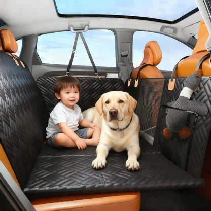 Hard Bottom Dog Car Seat Cover & Back Seat Extender