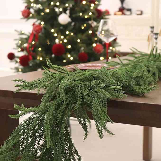 Premium Norfolk Pine Garland & Wreath | Joyful Greenery & Holiday Outdoor Decor