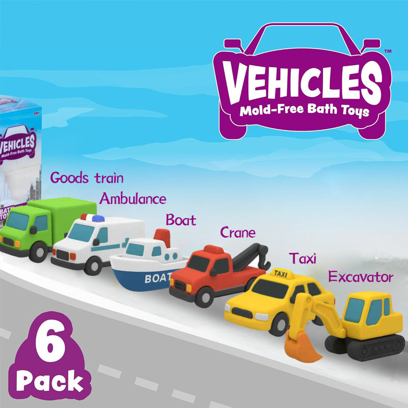 Light Up Bath Toys for Toddlers 1-3 (6 Pack)