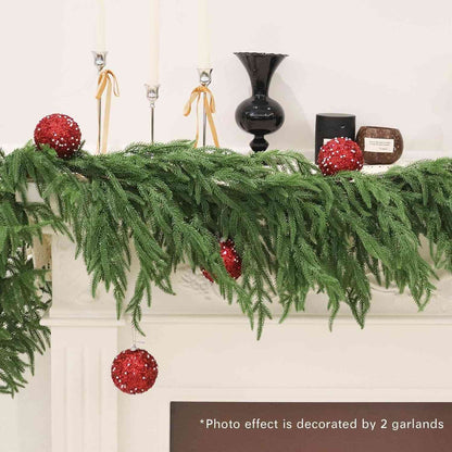 Premium Norfolk Pine Garland & Wreath | Joyful Greenery & Holiday Outdoor Decor