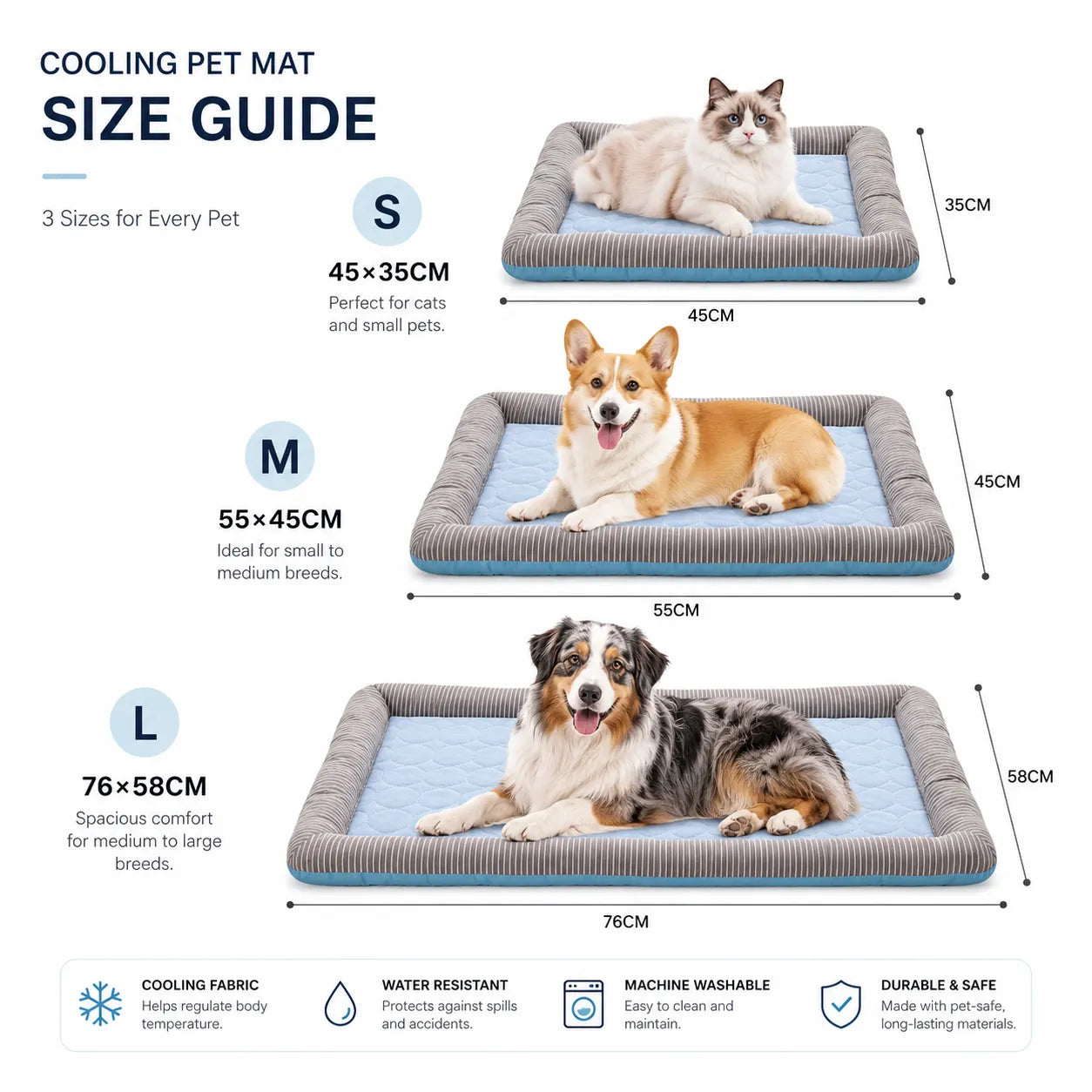 Cooling Pet Mat – Instant Cooling Dog & Cat Bed