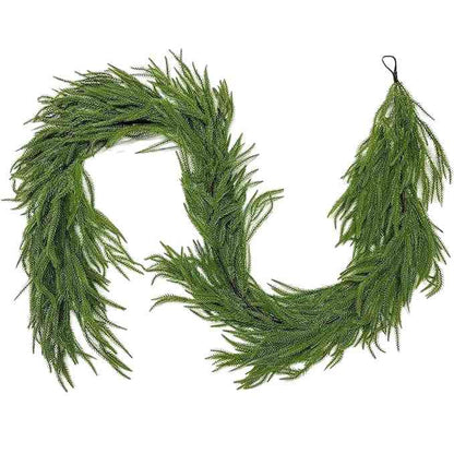 Premium Norfolk Pine Garland & Wreath | Joyful Greenery & Holiday Outdoor Decor
