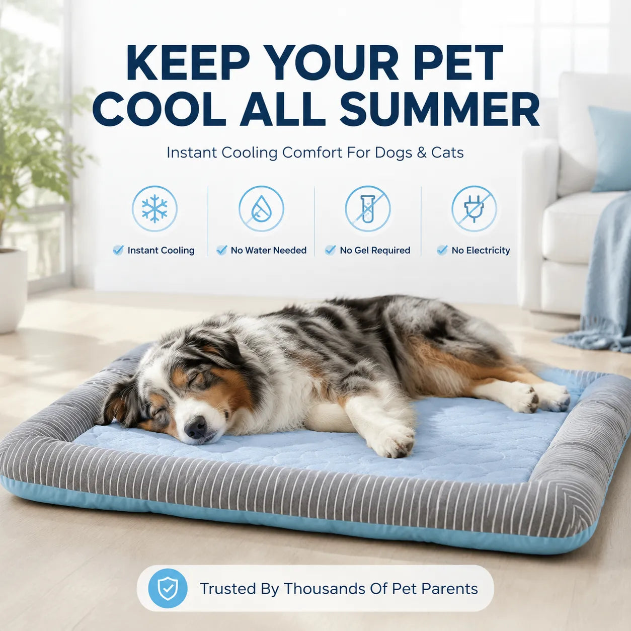 Cooling Pet Mat – Instant Cooling Dog & Cat Bed