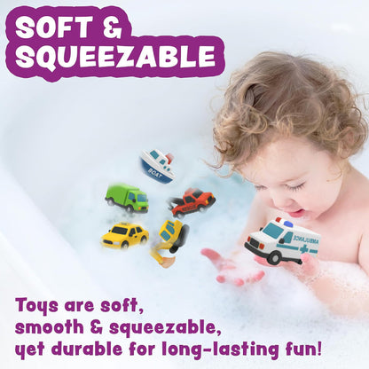 Light Up Bath Toys for Toddlers 1-3 (6 Pack)