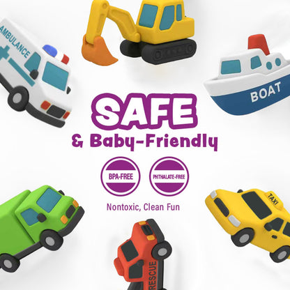 Light Up Bath Toys for Toddlers 1-3 (6 Pack)