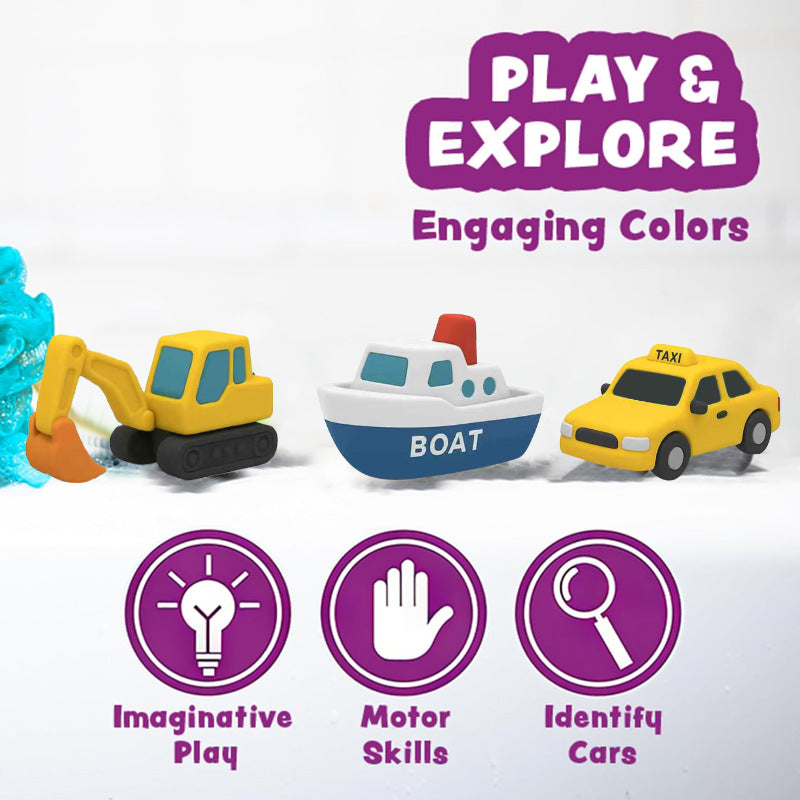 Light Up Bath Toys for Toddlers 1-3 (6 Pack)