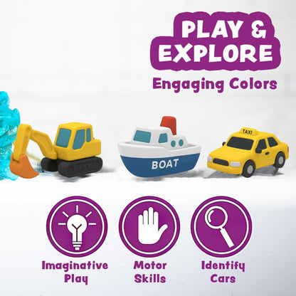 Light Up Bath Toys for Toddlers 1-3 (6 Pack)