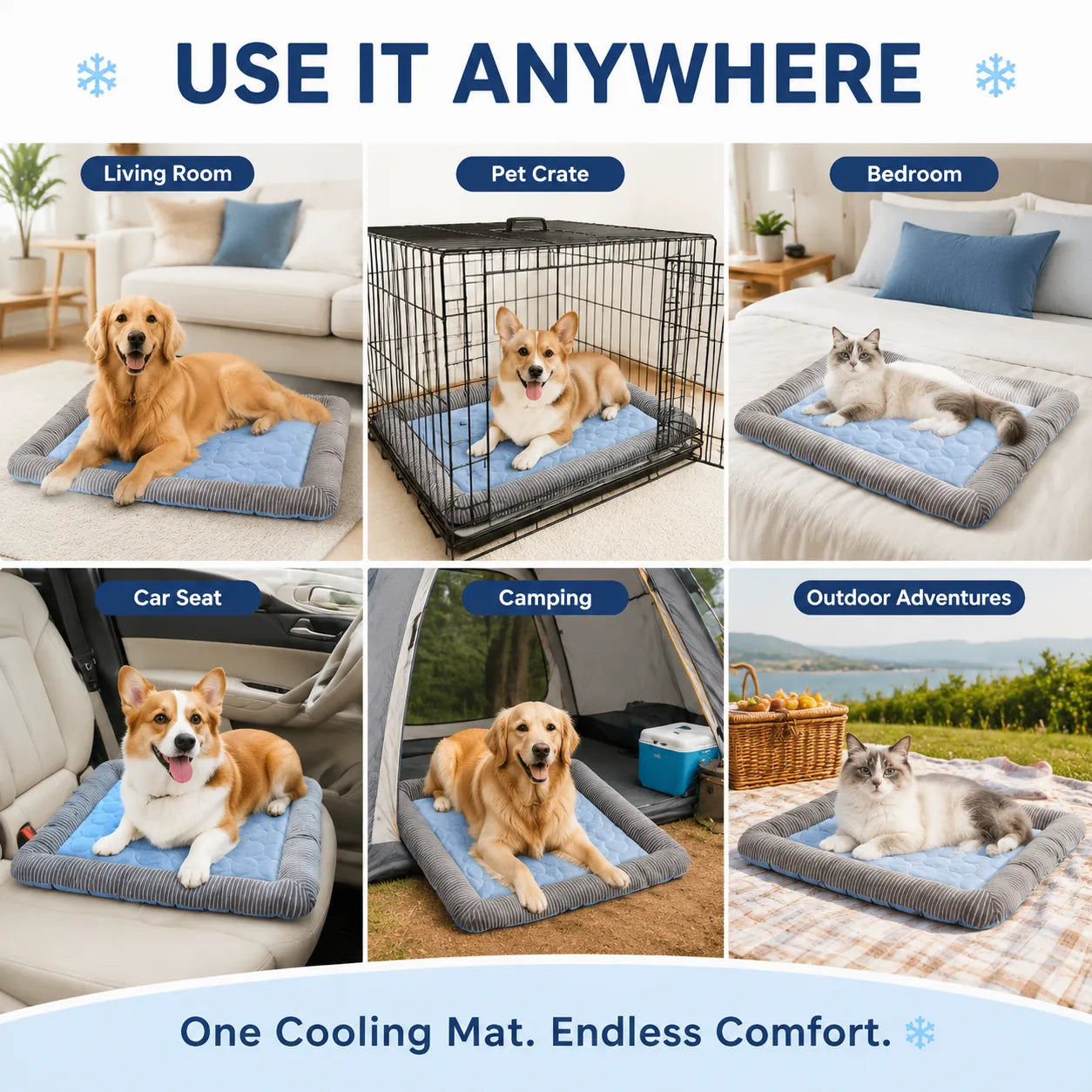 Cooling Pet Mat – Instant Cooling Dog & Cat Bed