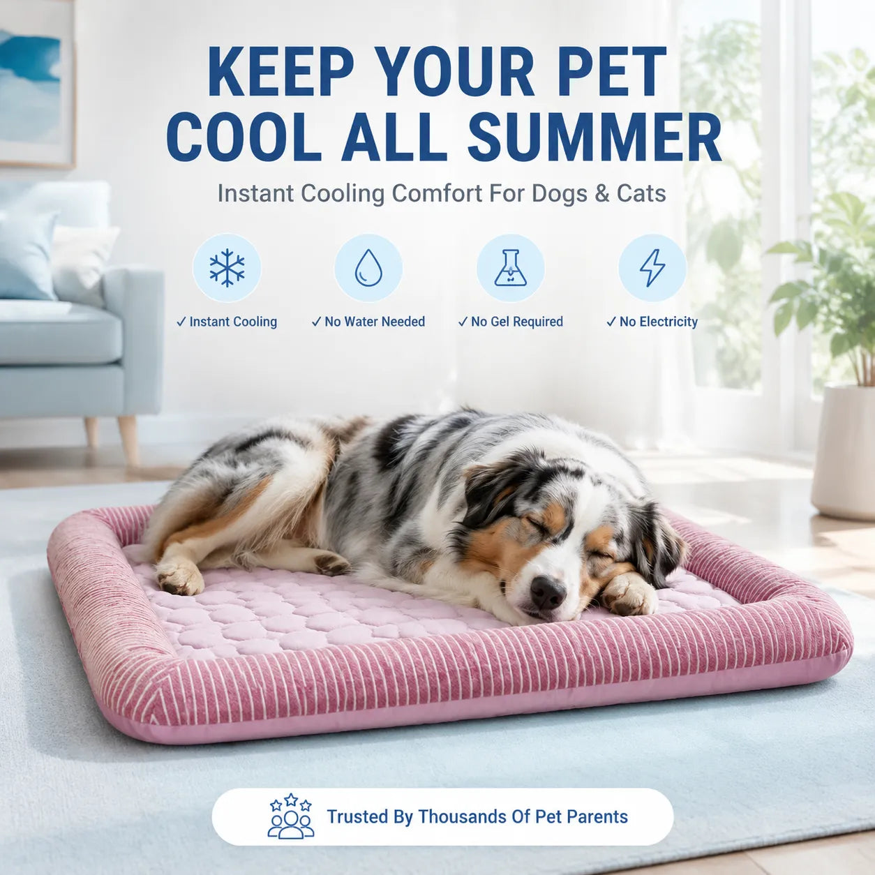 Cooling Pet Mat – Instant Cooling Dog & Cat Bed