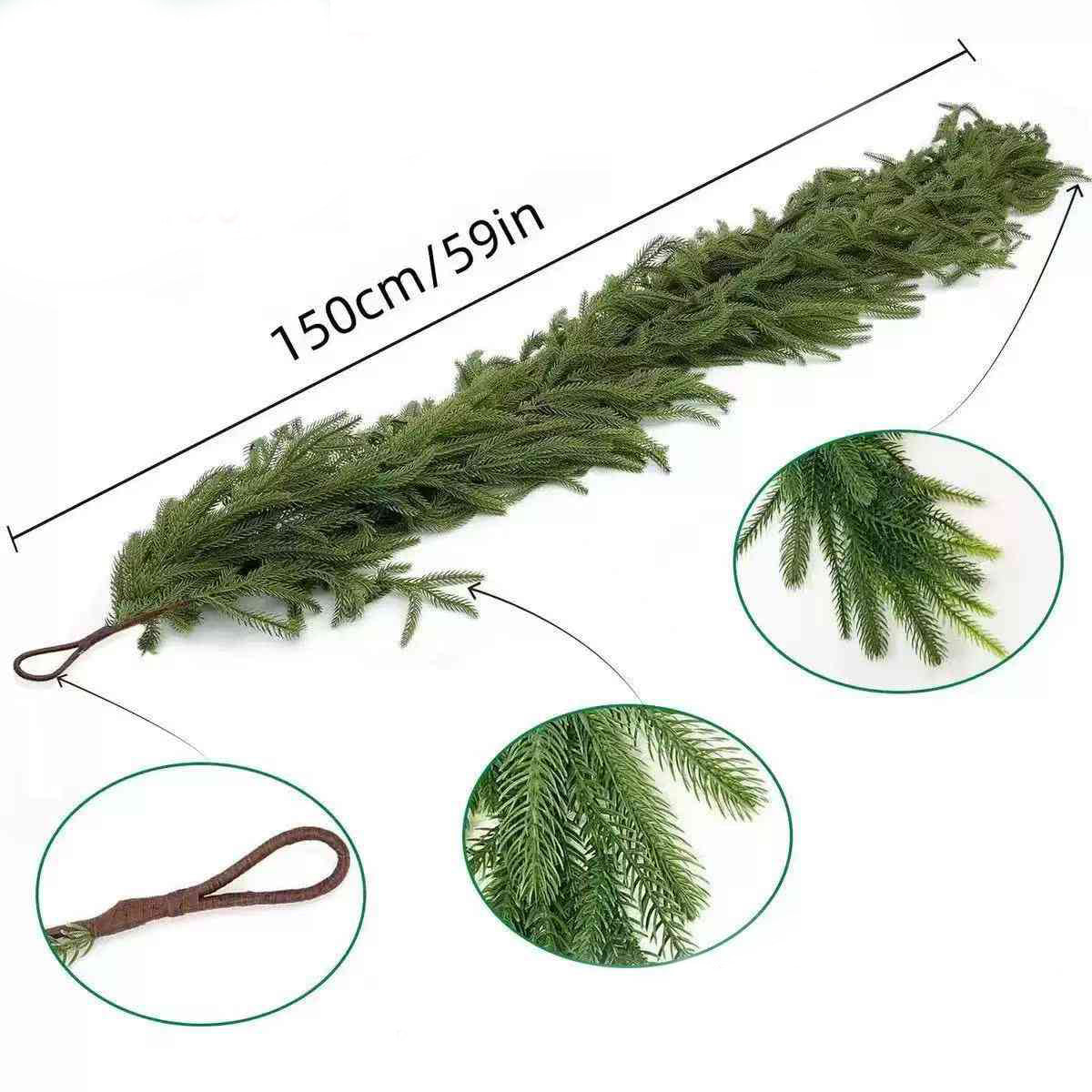Premium Norfolk Pine Garland & Wreath | Joyful Greenery & Holiday Outdoor Decor
