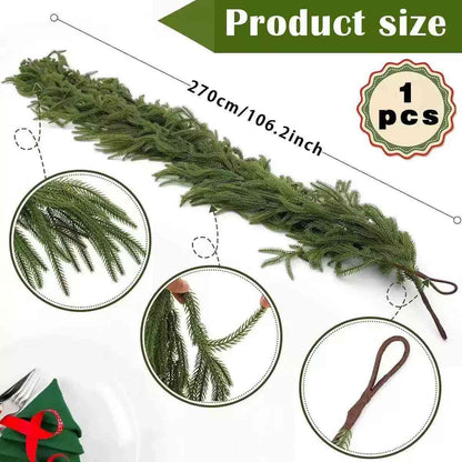 Premium Norfolk Pine Garland & Wreath | Joyful Greenery & Holiday Outdoor Decor