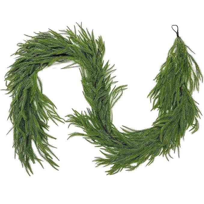 Premium Norfolk Pine Garland & Wreath | Joyful Greenery & Holiday Outdoor Decor